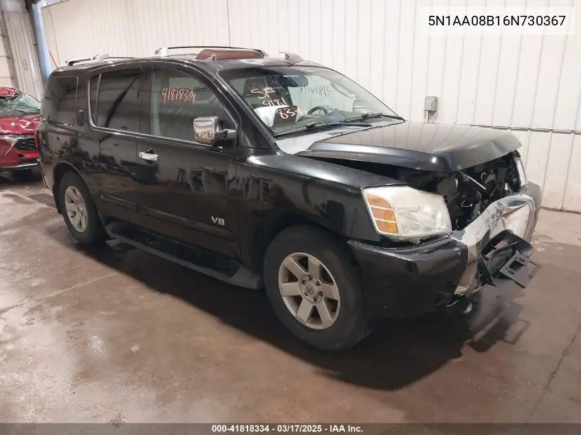 2006 Nissan Armada Le VIN: 5N1AA08B16N730367 Lot: 41818334