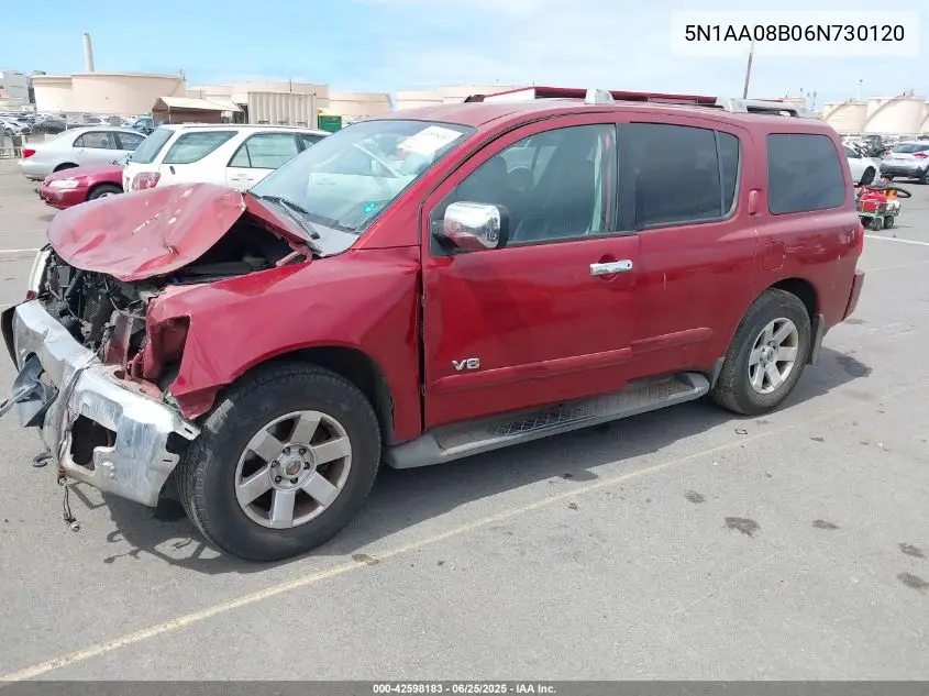2006 Nissan Armada Le VIN: 5N1AA08B06N730120 Lot: 42598183