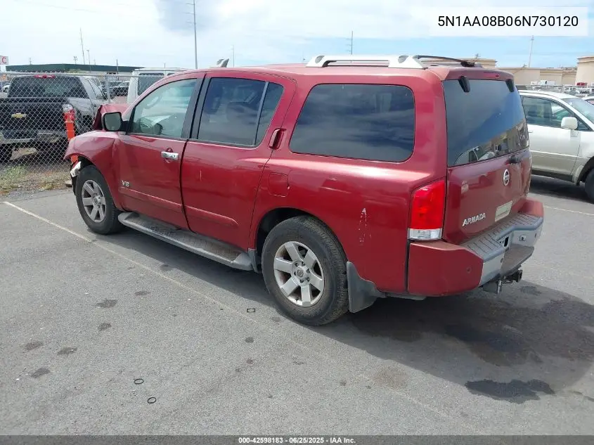2006 Nissan Armada Le VIN: 5N1AA08B06N730120 Lot: 42598183