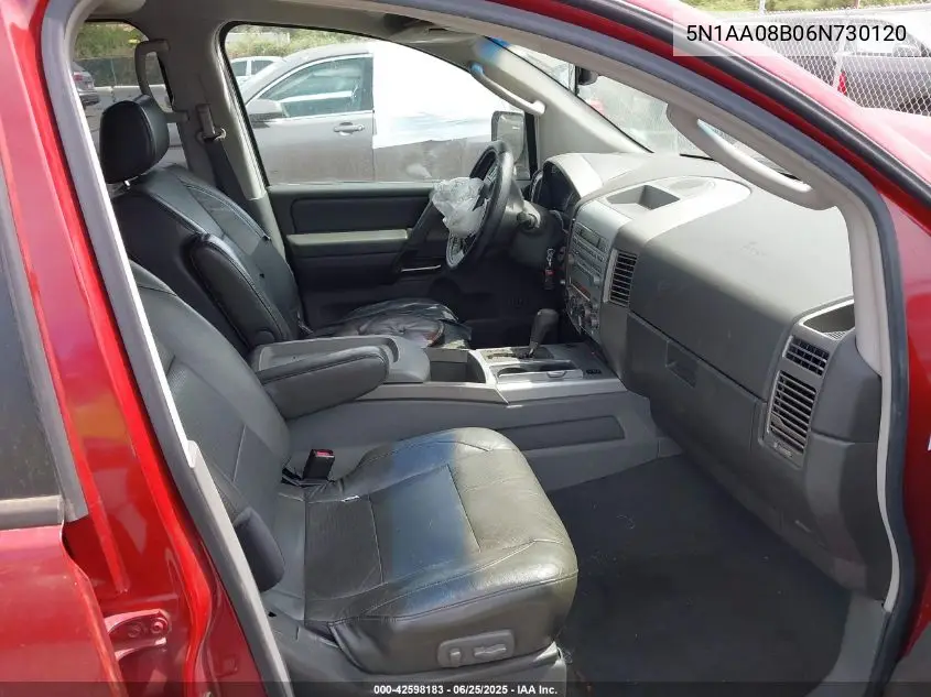 2006 Nissan Armada Le VIN: 5N1AA08B06N730120 Lot: 42598183