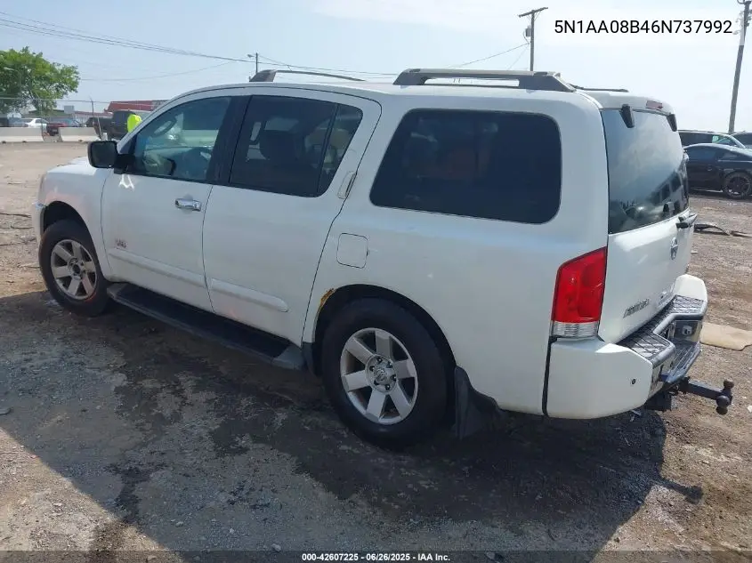 2006 Nissan Armada Le VIN: 5N1AA08B46N737992 Lot: 42607225