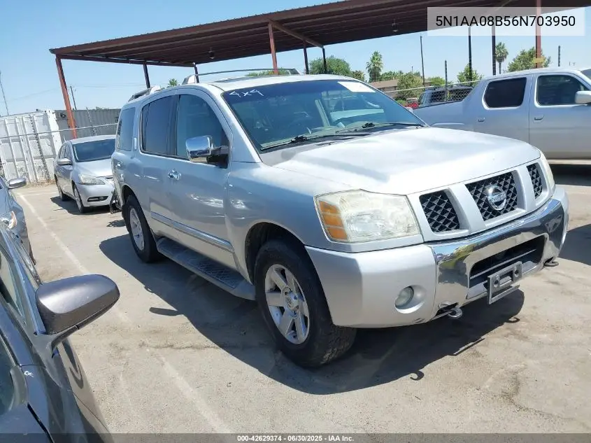 2006 Nissan Armada Le VIN: 5N1AA08B56N703950 Lot: 42629374