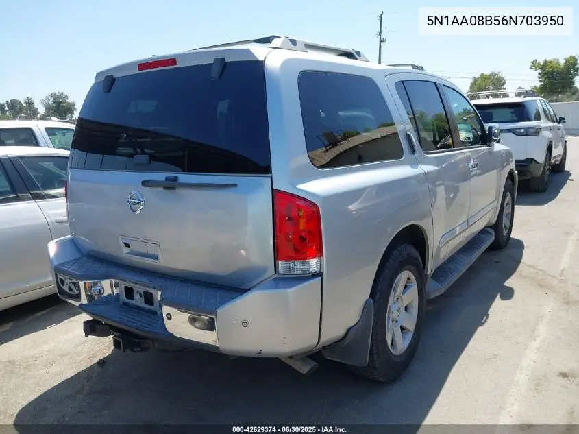 2006 Nissan Armada Le VIN: 5N1AA08B56N703950 Lot: 42629374