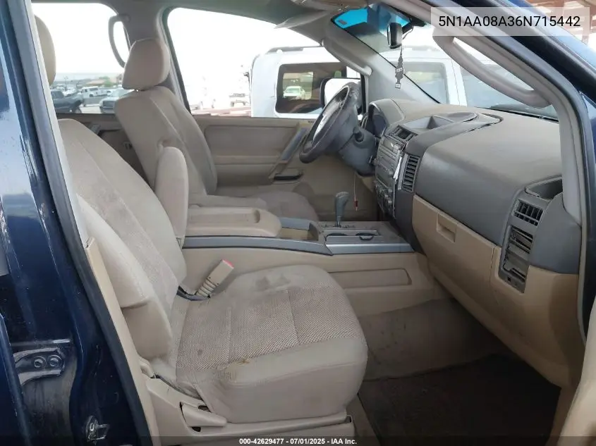 2006 Nissan Armada Se VIN: 5N1AA08A36N715442 Lot: 42629477