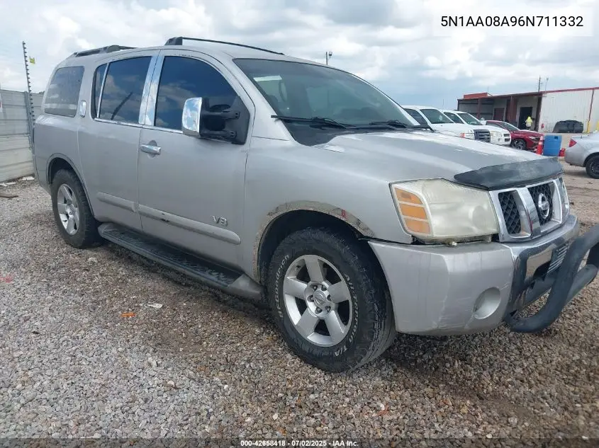 2006 Nissan Armada Se VIN: 5N1AA08A96N711332 Lot: 42658418