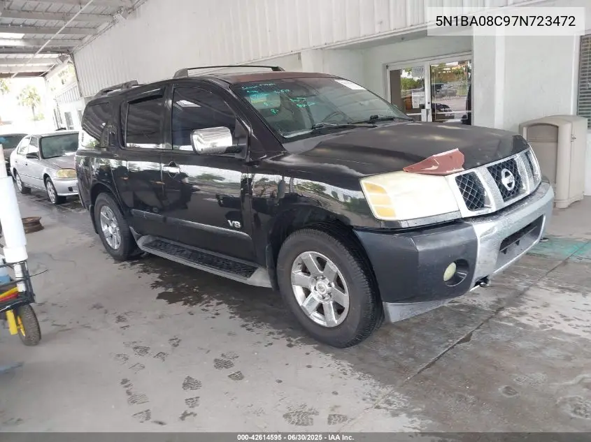 2007 Nissan Armada Le VIN: 5N1BA08C97N723472 Lot: 42614595