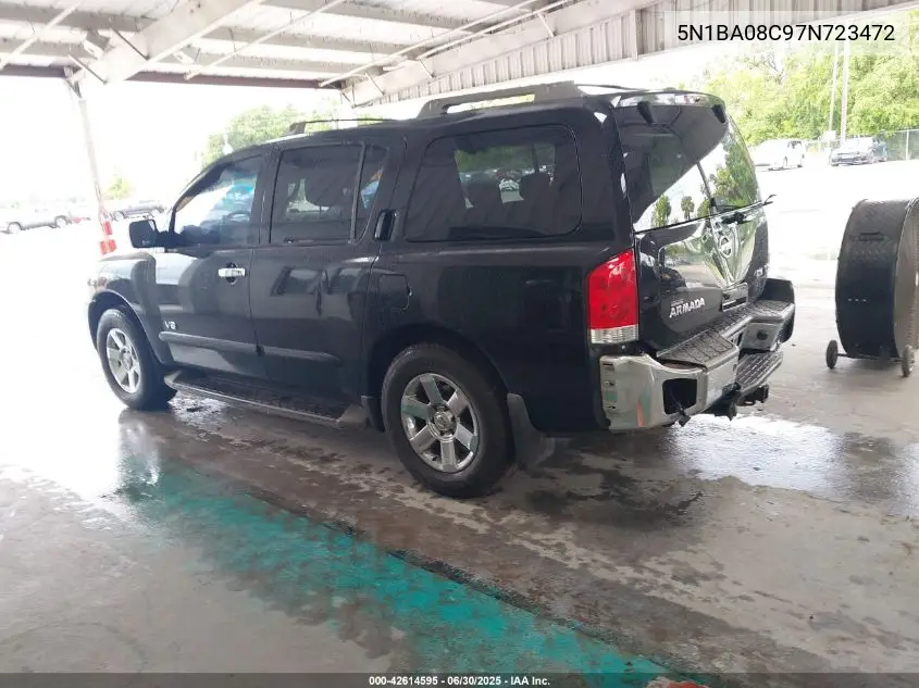 2007 Nissan Armada Le VIN: 5N1BA08C97N723472 Lot: 42614595