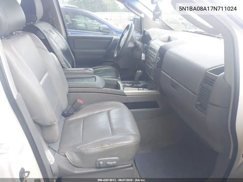 2007 Nissan Armada Le VIN: 5N1BA08A17N711024 Lot: 42615013
