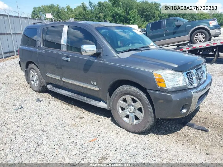 2007 Nissan Armada Le VIN: 5N1BA08A27N709363 Lot: 42639451