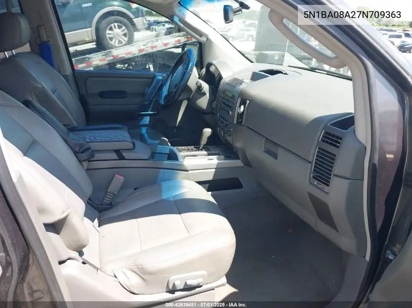 2007 Nissan Armada Le VIN: 5N1BA08A27N709363 Lot: 42639451