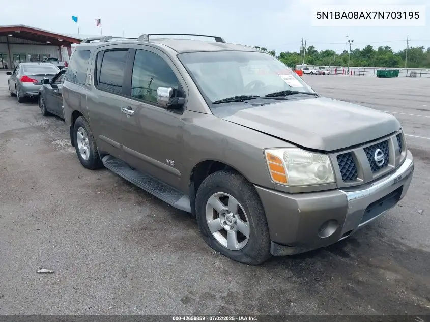 2007 Nissan Armada Se VIN: 5N1BA08AX7N703195 Lot: 42659859