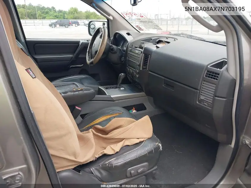 2007 Nissan Armada Se VIN: 5N1BA08AX7N703195 Lot: 42659859