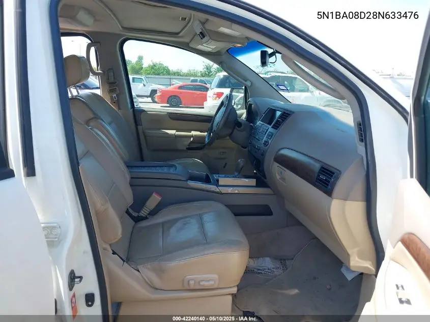 2008 Nissan Armada Le VIN: 5N1BA08D28N633476 Lot: 42240140