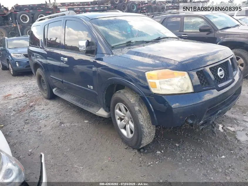 2008 Nissan Armada Se VIN: 5N1BA08D98N608395 Lot: 42635282
