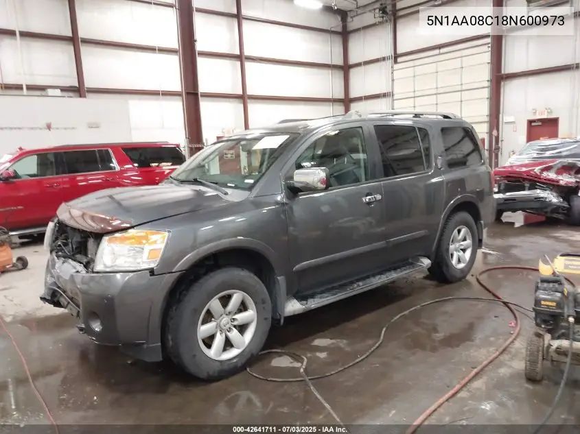 2008 Nissan Armada Se VIN: 5N1AA08C18N600973 Lot: 42641711