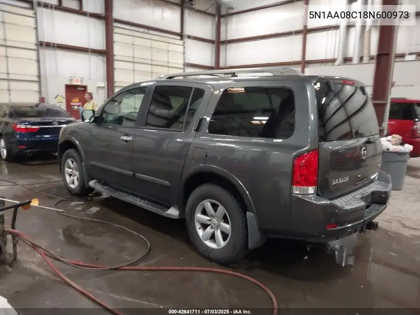 2008 Nissan Armada Se VIN: 5N1AA08C18N600973 Lot: 42641711