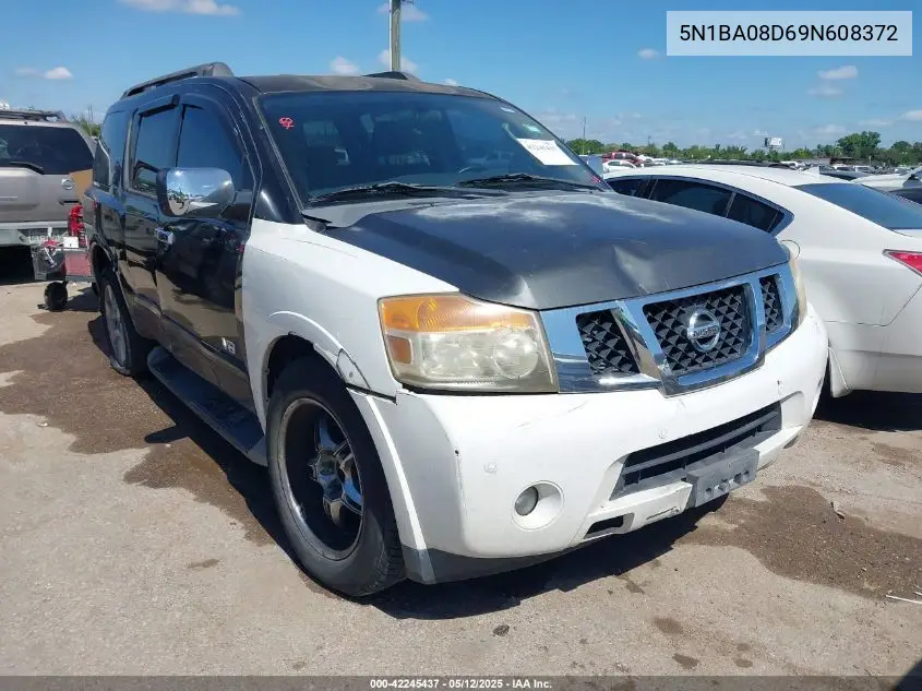 2009 Nissan Armada Se VIN: 5N1BA08D69N608372 Lot: 42245437