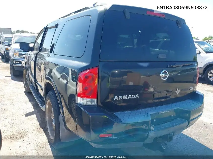 2009 Nissan Armada Se VIN: 5N1BA08D69N608372 Lot: 42245437