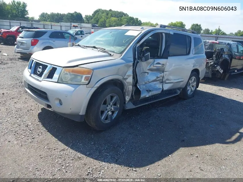 2009 Nissan Armada Le VIN: 5N1BA08C09N606043 Lot: 42627030