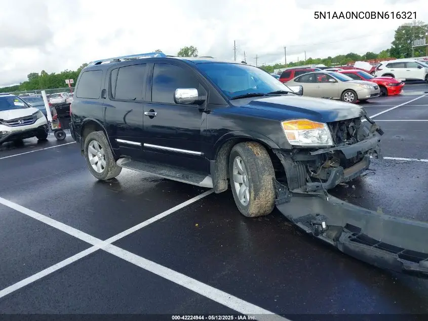 2011 Nissan Armada Sl VIN: 5N1AA0NC0BN616321 Lot: 42224944