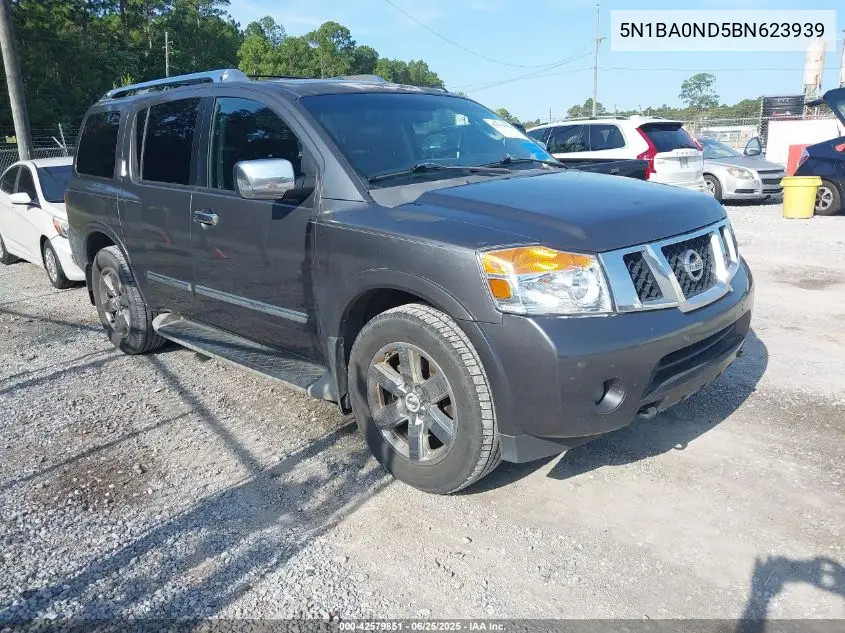 2011 Nissan Armada Platinum VIN: 5N1BA0ND5BN623939 Lot: 42579851