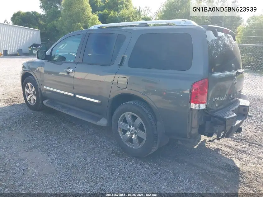 2011 Nissan Armada Platinum VIN: 5N1BA0ND5BN623939 Lot: 42579851