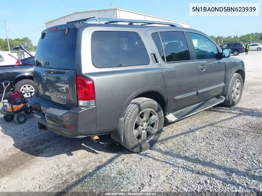 2011 Nissan Armada Platinum VIN: 5N1BA0ND5BN623939 Lot: 42579851