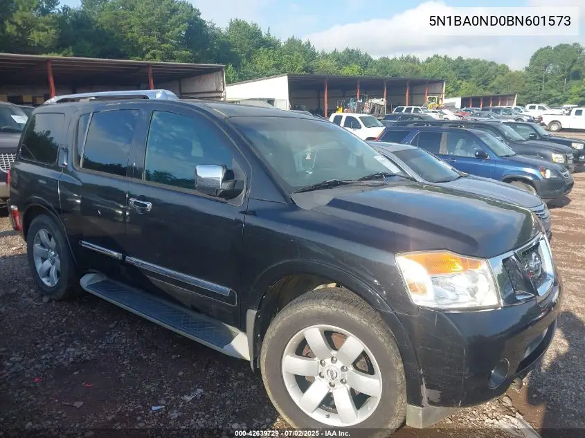 2011 Nissan Armada Sl VIN: 5N1BA0ND0BN601573 Lot: 42639729