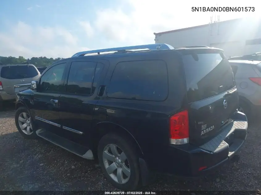 2011 Nissan Armada Sl VIN: 5N1BA0ND0BN601573 Lot: 42639729