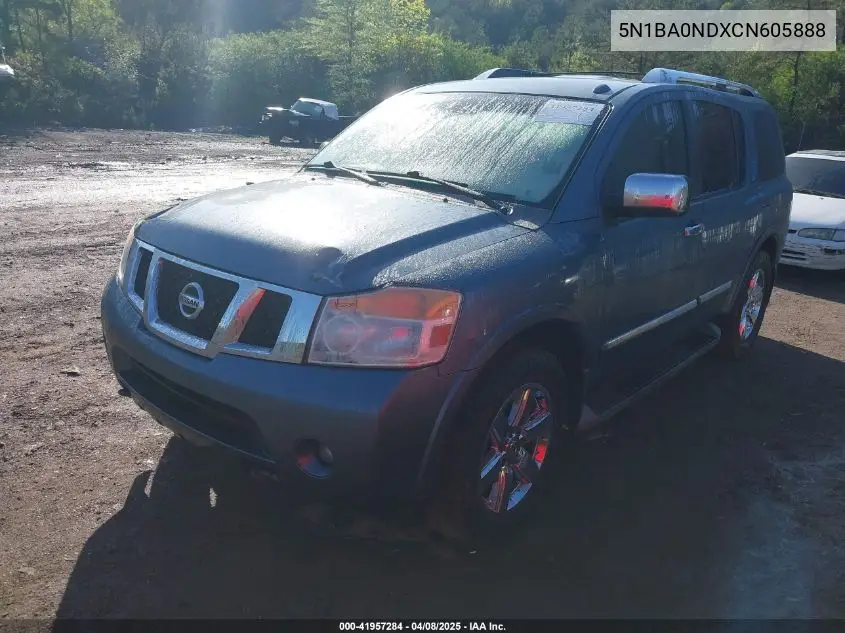 2012 Nissan Armada Sl VIN: 5N1BA0NDXCN605888 Lot: 41957284