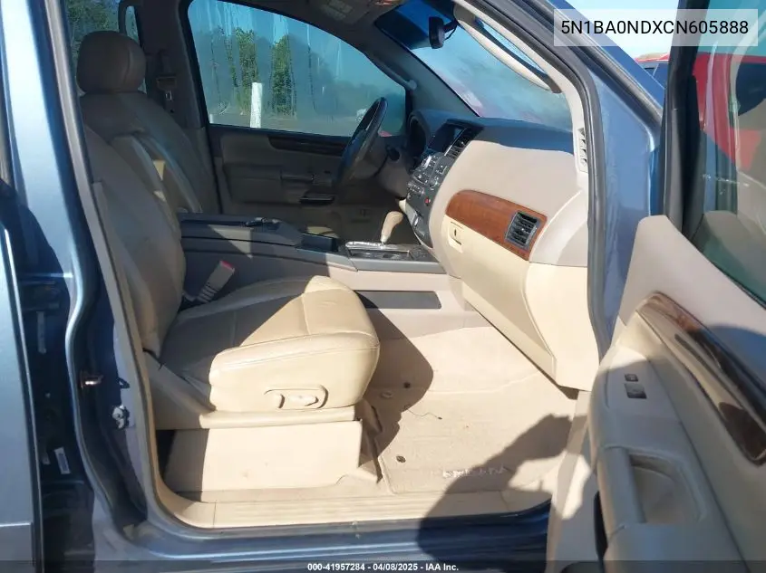 2012 Nissan Armada Sl VIN: 5N1BA0NDXCN605888 Lot: 41957284