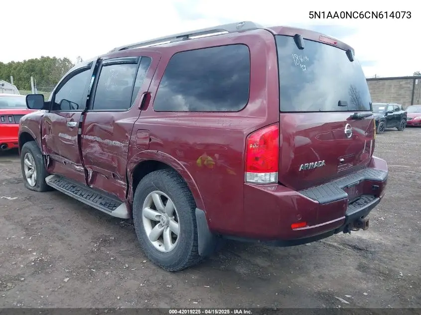 2012 Nissan Armada Sv VIN: 5N1AA0NC6CN614073 Lot: 42019225