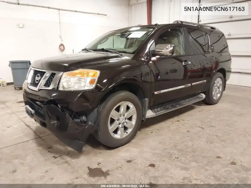 2012 Nissan Armada Platinum VIN: 5N1AA0NE9CN617163 Lot: 42558626