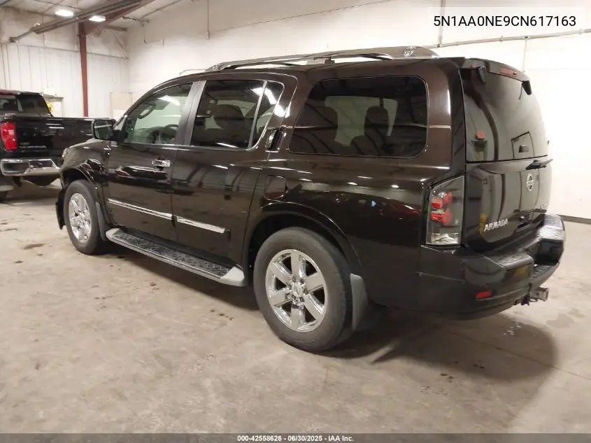 2012 Nissan Armada Platinum VIN: 5N1AA0NE9CN617163 Lot: 42558626
