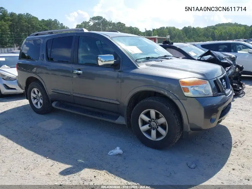 2012 Nissan Armada Sv VIN: 5N1AA0NC3CN611714 Lot: 42634846