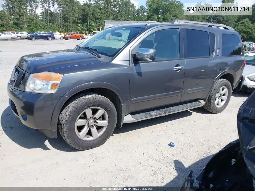 2012 Nissan Armada Sv VIN: 5N1AA0NC3CN611714 Lot: 42634846