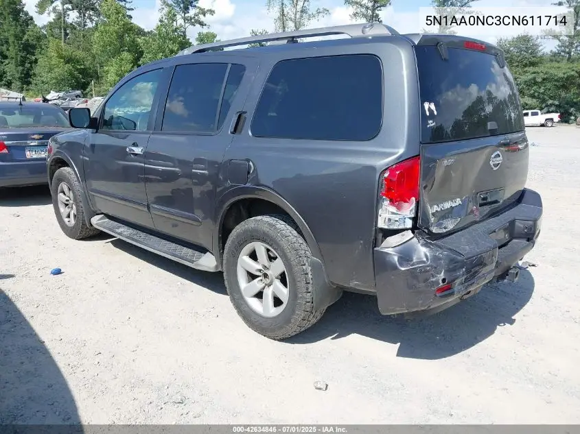 2012 Nissan Armada Sv VIN: 5N1AA0NC3CN611714 Lot: 42634846