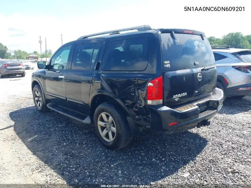 2013 Nissan Armada Sv VIN: 5N1AA0NC6DN609201 Lot: 42412007