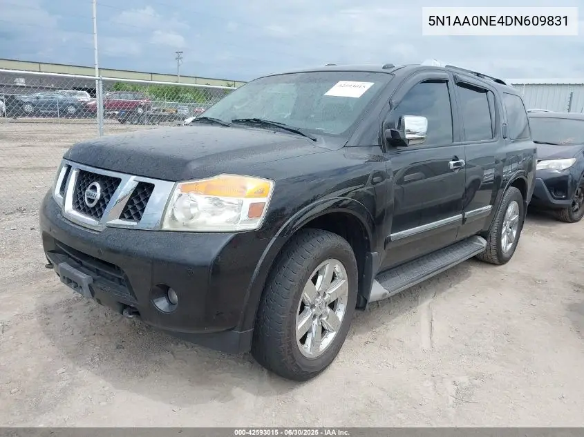 2013 Nissan Armada Platinum VIN: 5N1AA0NE4DN609831 Lot: 42593015