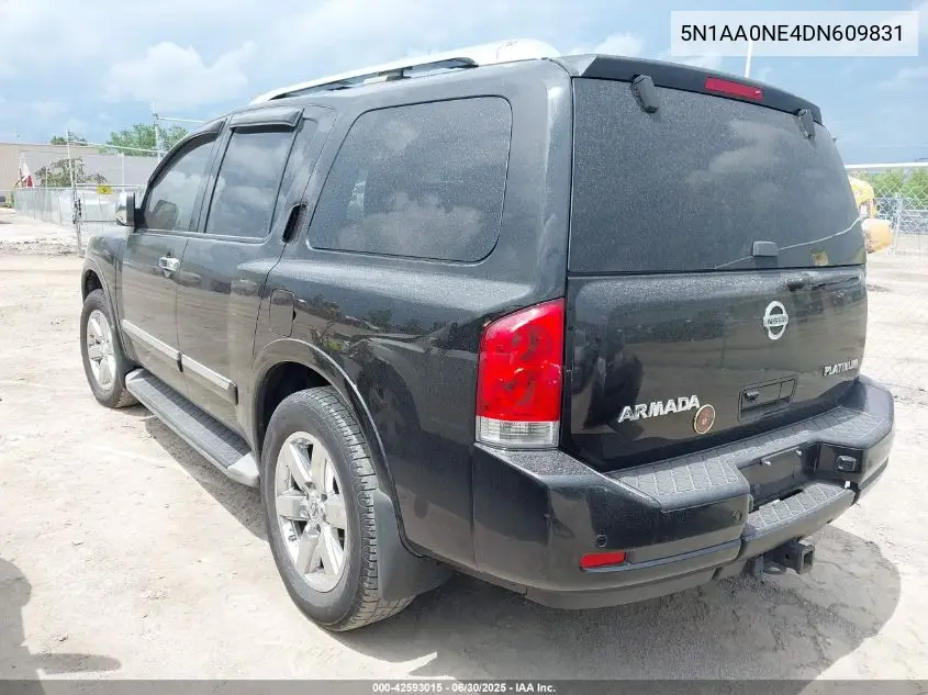 2013 Nissan Armada Platinum VIN: 5N1AA0NE4DN609831 Lot: 42593015