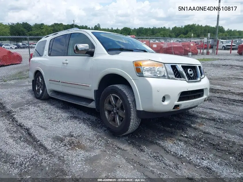 2013 Nissan Armada Platinum VIN: 5N1AA0NE4DN610817 Lot: 42599825