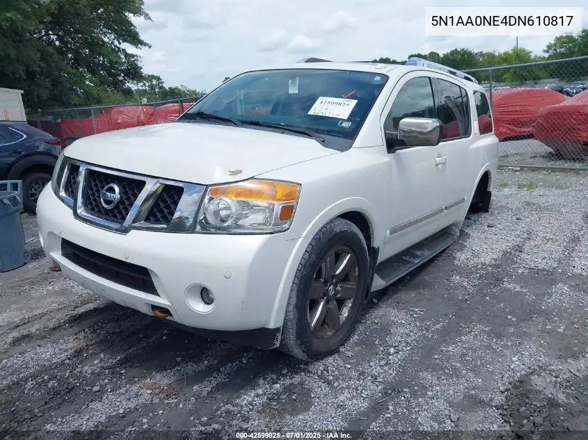 2013 Nissan Armada Platinum VIN: 5N1AA0NE4DN610817 Lot: 42599825