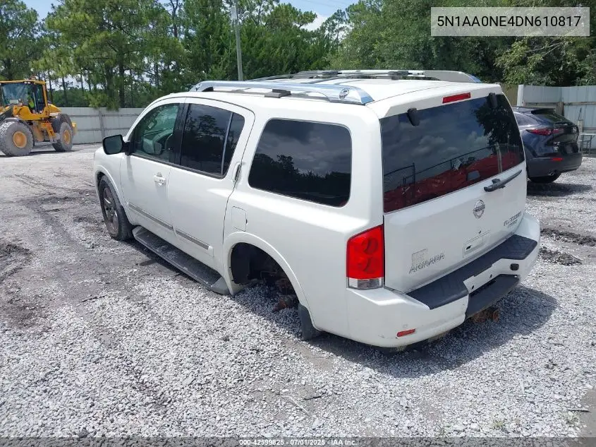 2013 Nissan Armada Platinum VIN: 5N1AA0NE4DN610817 Lot: 42599825