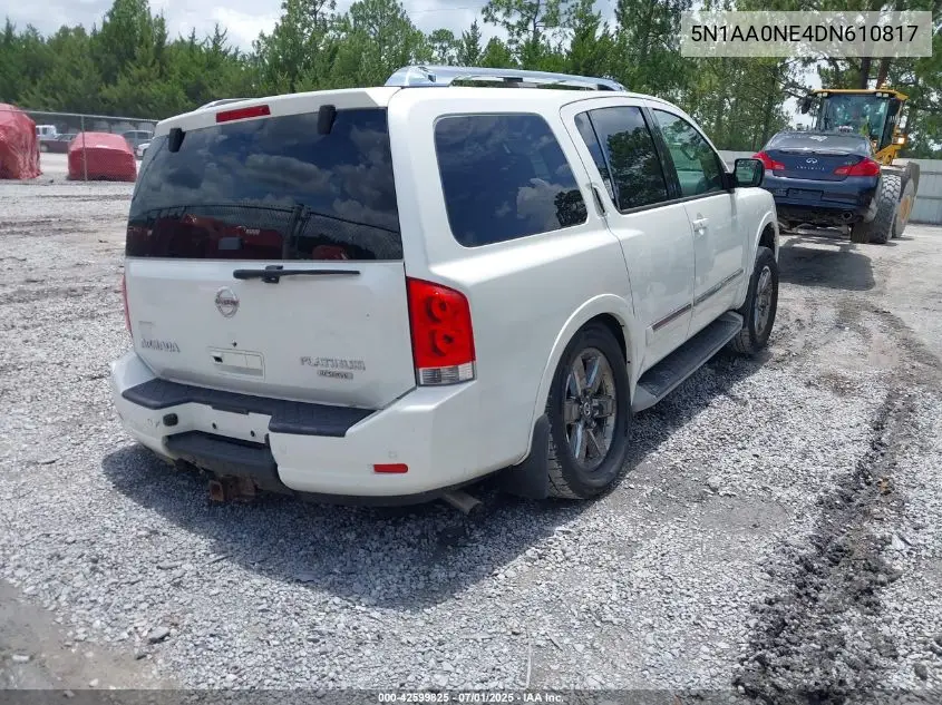 2013 Nissan Armada Platinum VIN: 5N1AA0NE4DN610817 Lot: 42599825