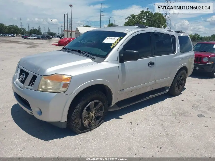 2013 Nissan Armada Sv VIN: 5N1AA0ND1DN602004 Lot: 42609236
