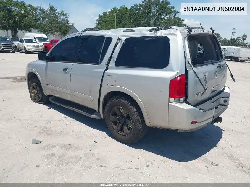 2013 Nissan Armada Sv VIN: 5N1AA0ND1DN602004 Lot: 42609236