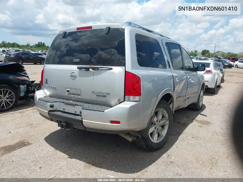 2013 Nissan Armada Platinum VIN: 5N1BA0NFXDN601410 Lot: 42614503