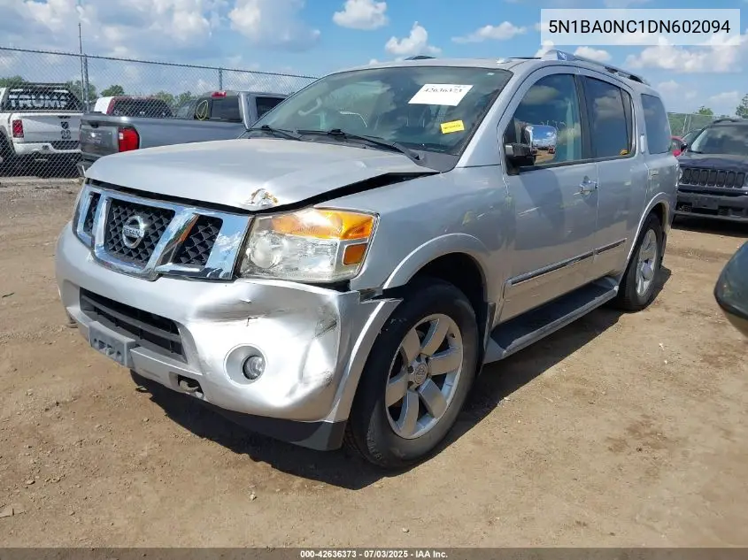 2013 Nissan Armada Sl VIN: 5N1BA0NC1DN602094 Lot: 42636373
