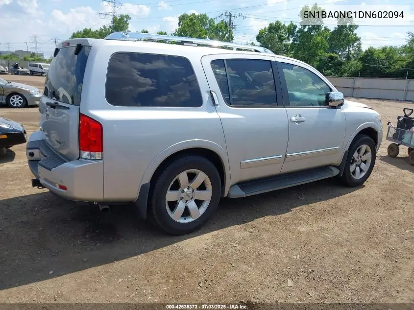 2013 Nissan Armada Sl VIN: 5N1BA0NC1DN602094 Lot: 42636373