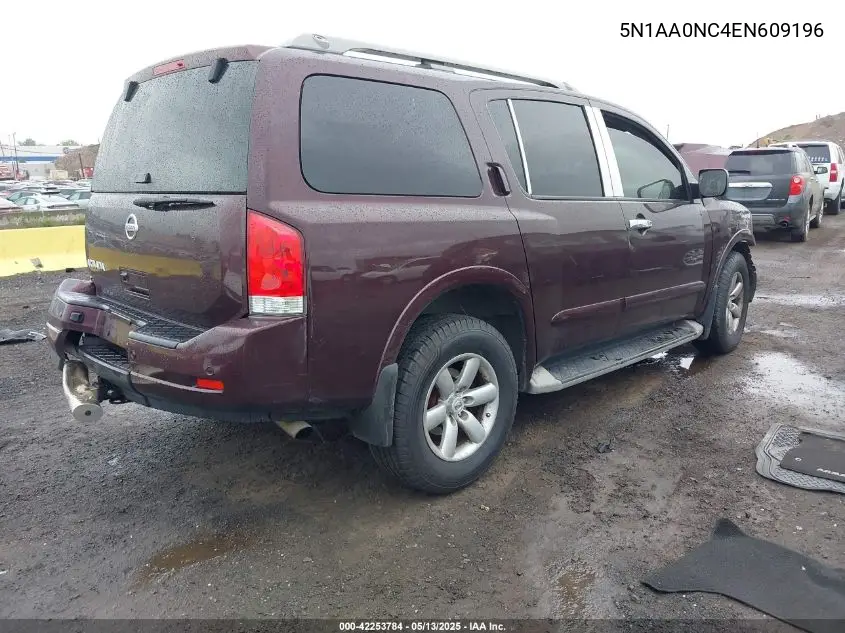 2014 Nissan Armada Platinum/Sl/Sv VIN: 5N1AA0NC4EN609196 Lot: 42253784